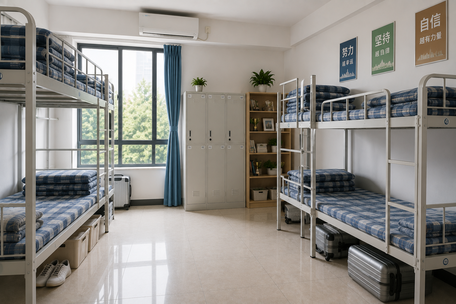 Dormitory beds and storage furniture for school projects