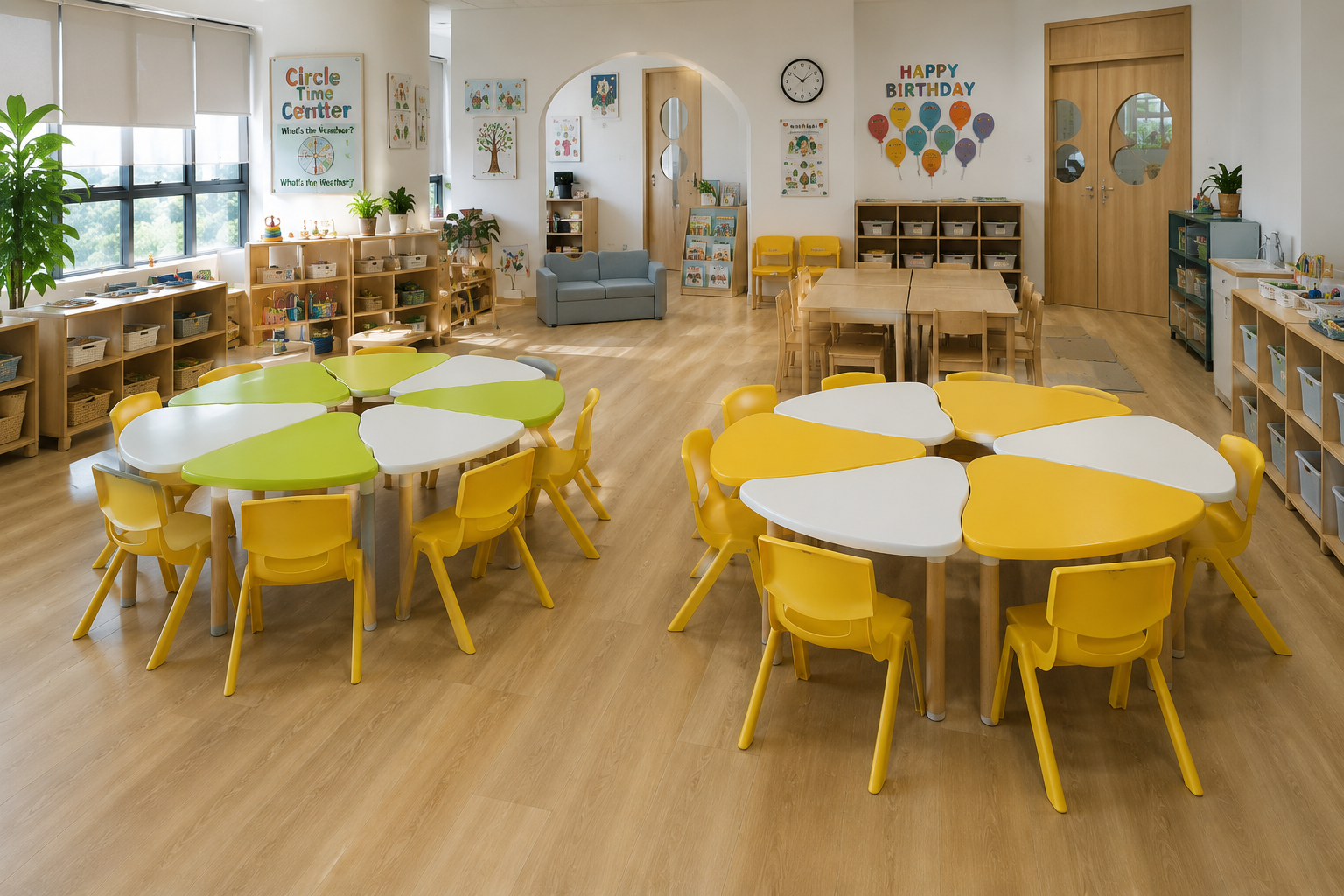 Kindergarten and classroom furniture for educational projects