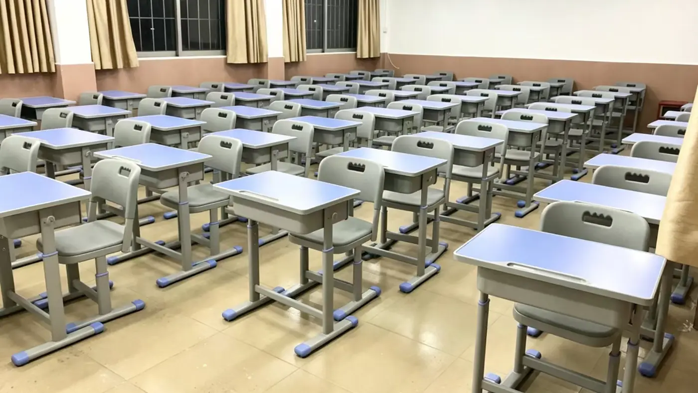 BEXMIO school furniture classroom project with student desks and chairs